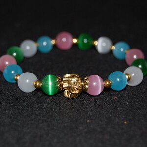 Elephant Bracelet,Cat Eye Like Beads,Colorful Bracelet